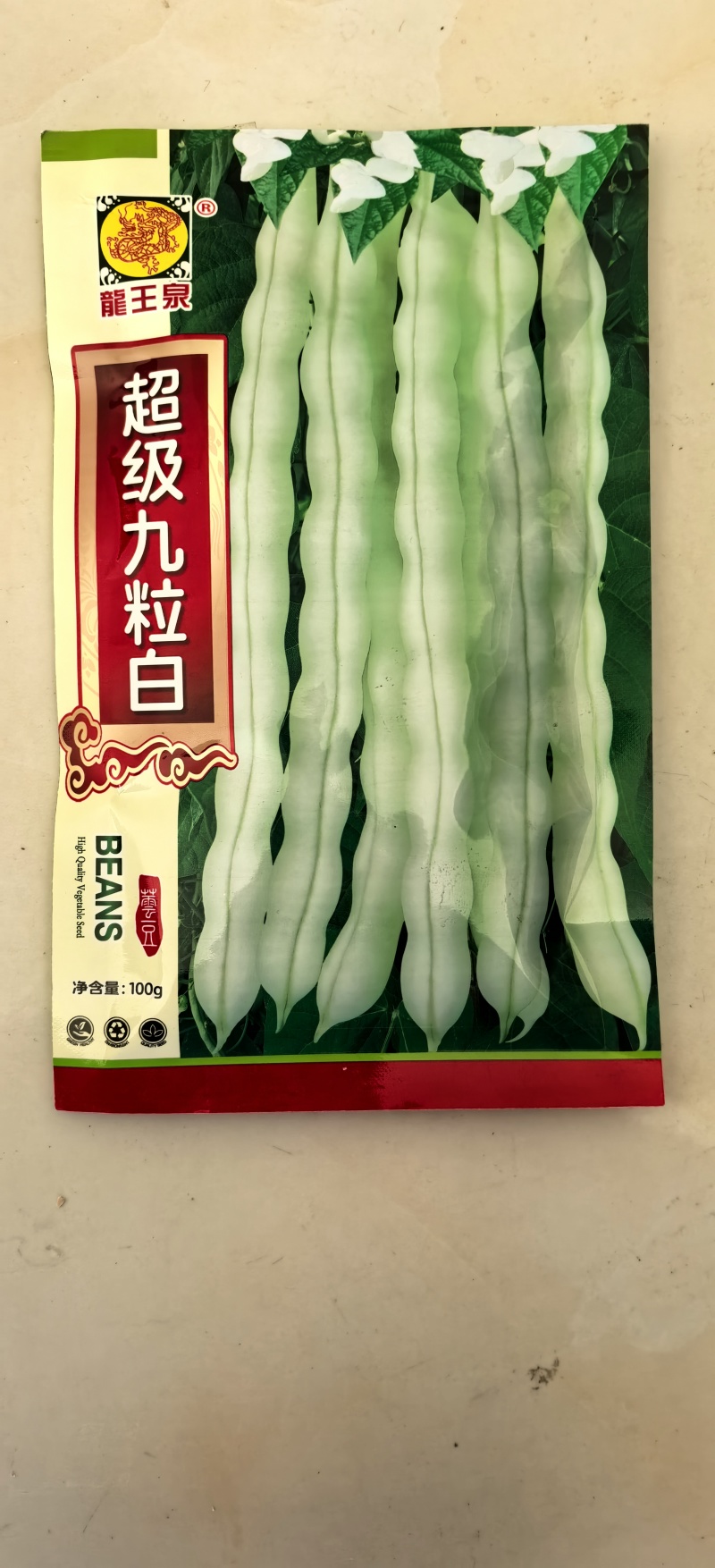九粒白芸豆种子四季豆角架豆种籽肉厚嫩早熟