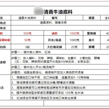 清真牛油火锅底料、油料