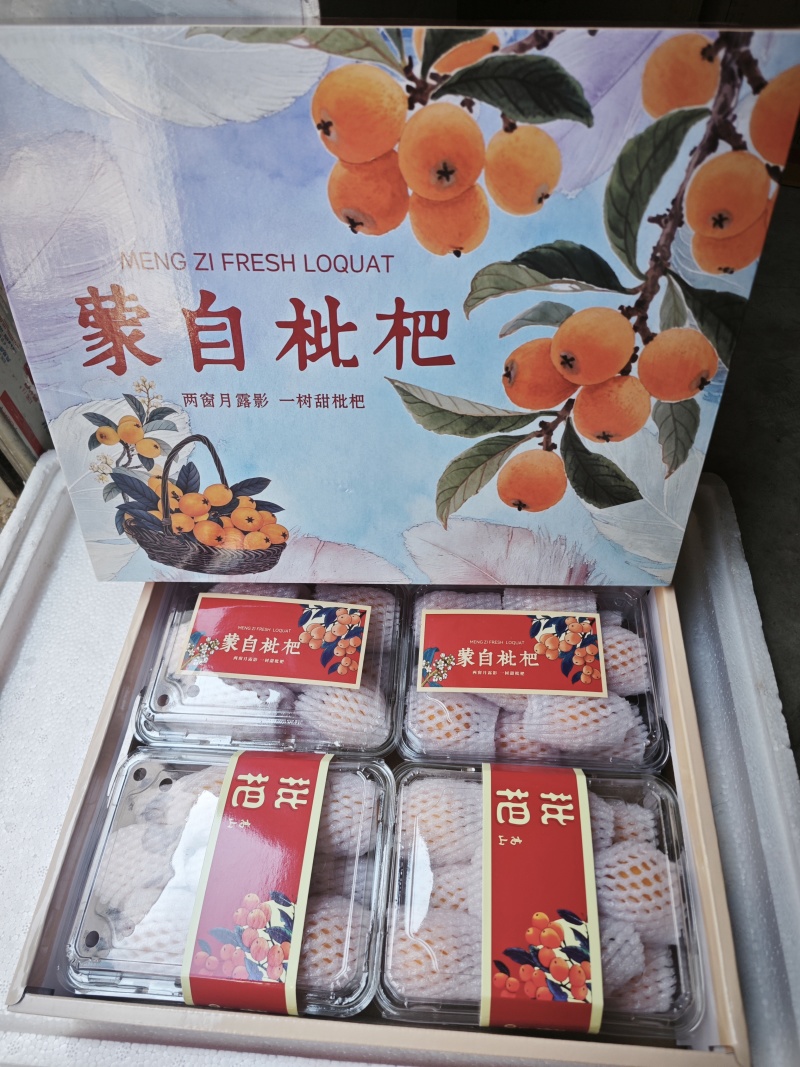 蒙自长虹枇杷礼盒包装，支持市场批发各大平台一件代发