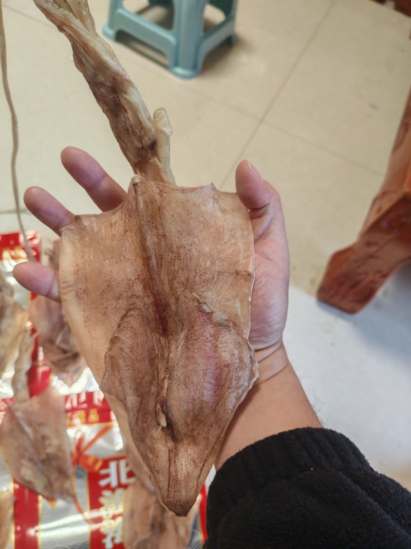 北海鱿鱼干，船晒穿孔鱿鱼干，一斤8条左右。