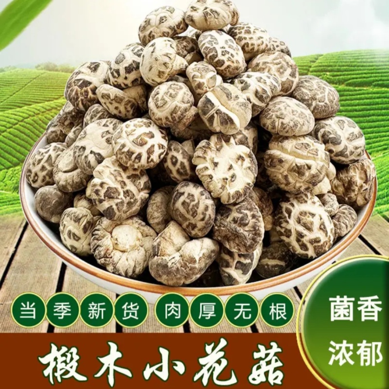 正宗椴木房县小花菇250g新鲜冬蘑菇神农架花菇土特产农家