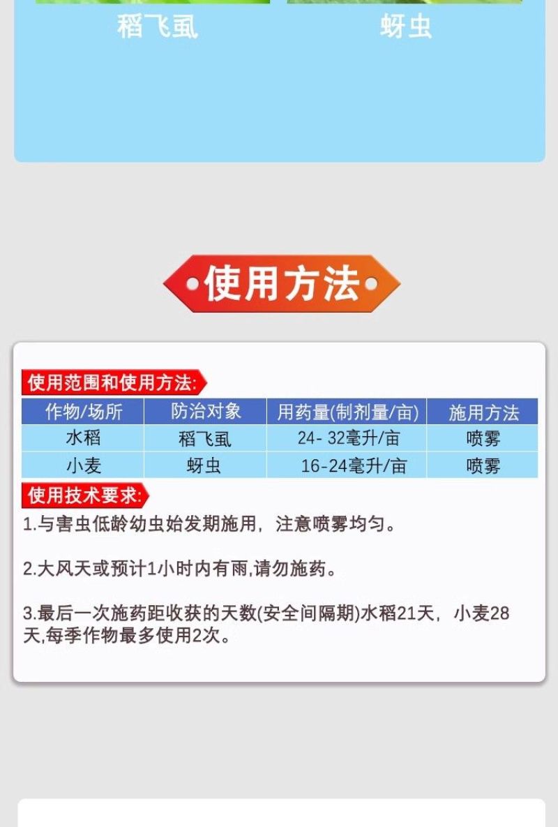 河北威远谷兴25%吡蚜酮悬浮剂小麦蚜虫水稻稻飞虱专用农药