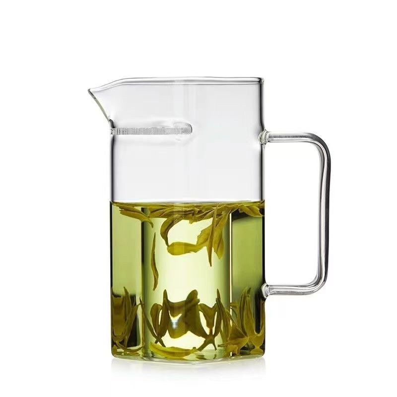 绿茶泡茶器加厚玻璃公道杯茶漏一体分茶器月牙过滤茶杯泡