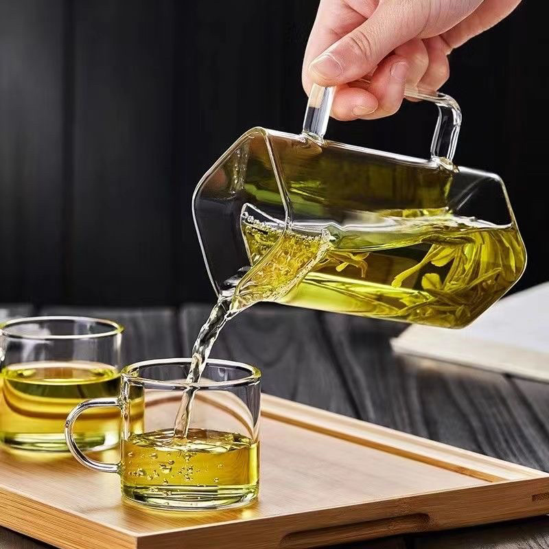 绿茶泡茶器加厚玻璃公道杯茶漏一体分茶器月牙过滤茶杯泡