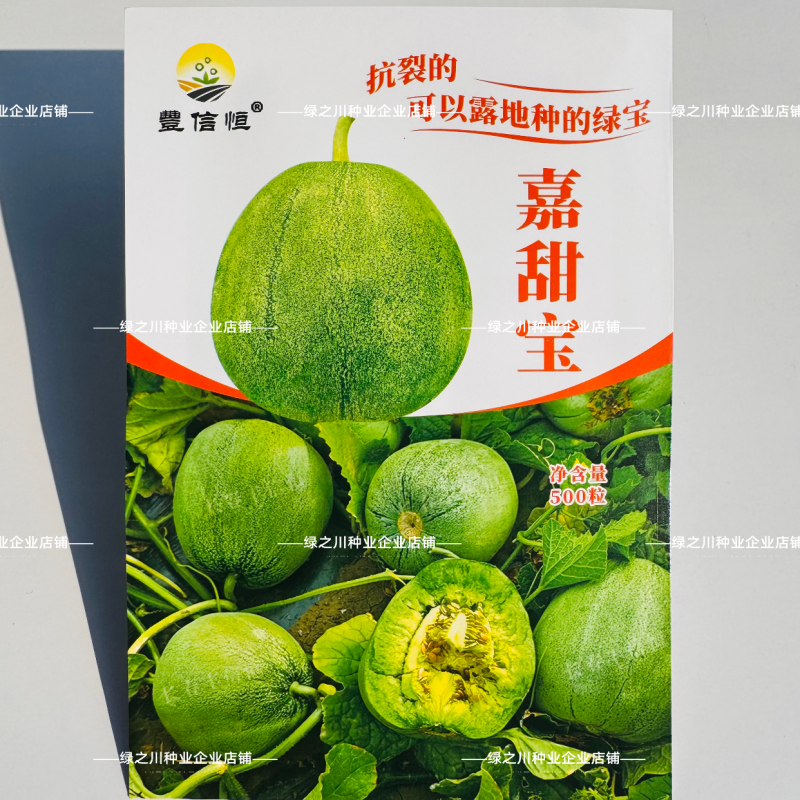 嘉甜宝甜瓜种子杂交绿宝甜瓜种子绿皮绿肉高糖甜脆绿宝种籽