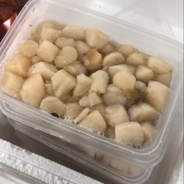 原浆不泡水扇贝柱自己家加工的