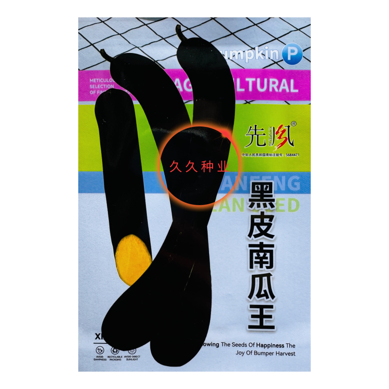 黑皮南瓜王南瓜种子长吊瓜种籽黑长南瓜黑蜜干面甜粉糯