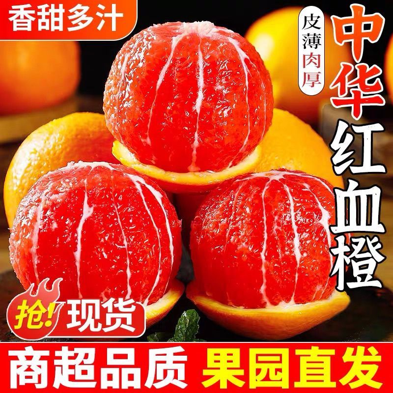 四川血橙电商平台一件代发5斤9斤日发万单玫瑰花血橙塔罗科
