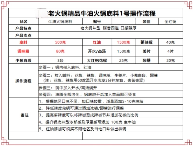 老火锅精品牛油底料油料，花椒香辣椒香味突出
