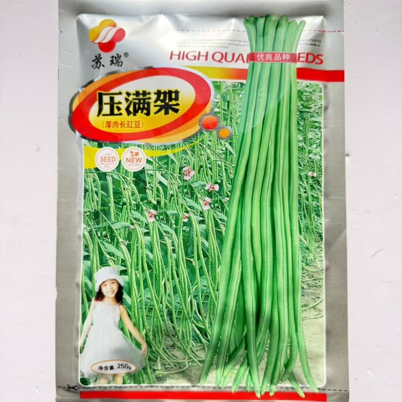 苏瑞喜多多豇豆种子，早熟品种翠绿色条品种种子