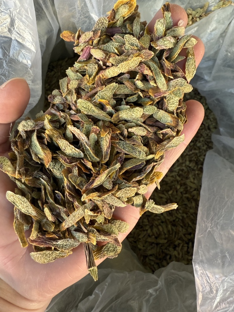 铁皮石斛切片，泡水成紫色汤