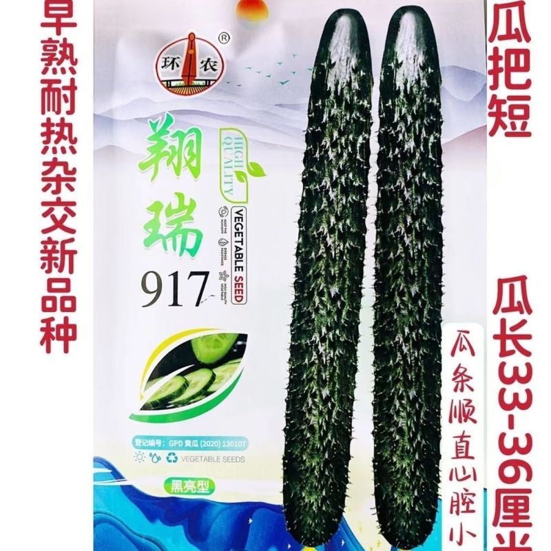 黄瓜种子翔瑞917黄瓜种子黑亮型杂交黄瓜种子抗病高产黄瓜