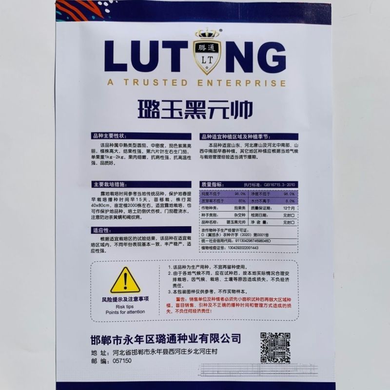 福满多圆茄子种子特大圆茄种籽紫黑圆茄籽少肉厚易种四季蔬菜