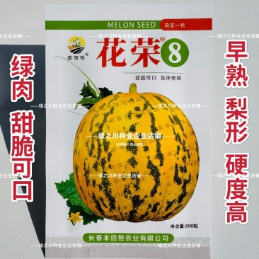 杂交八里香甜瓜种子花荣8甜瓜种籽超甜绿肉高糖香瓜种子金黄