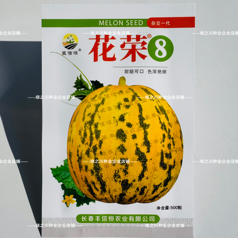 杂交八里香甜瓜种子花荣8甜瓜种籽超甜绿肉高糖香瓜种子金黄