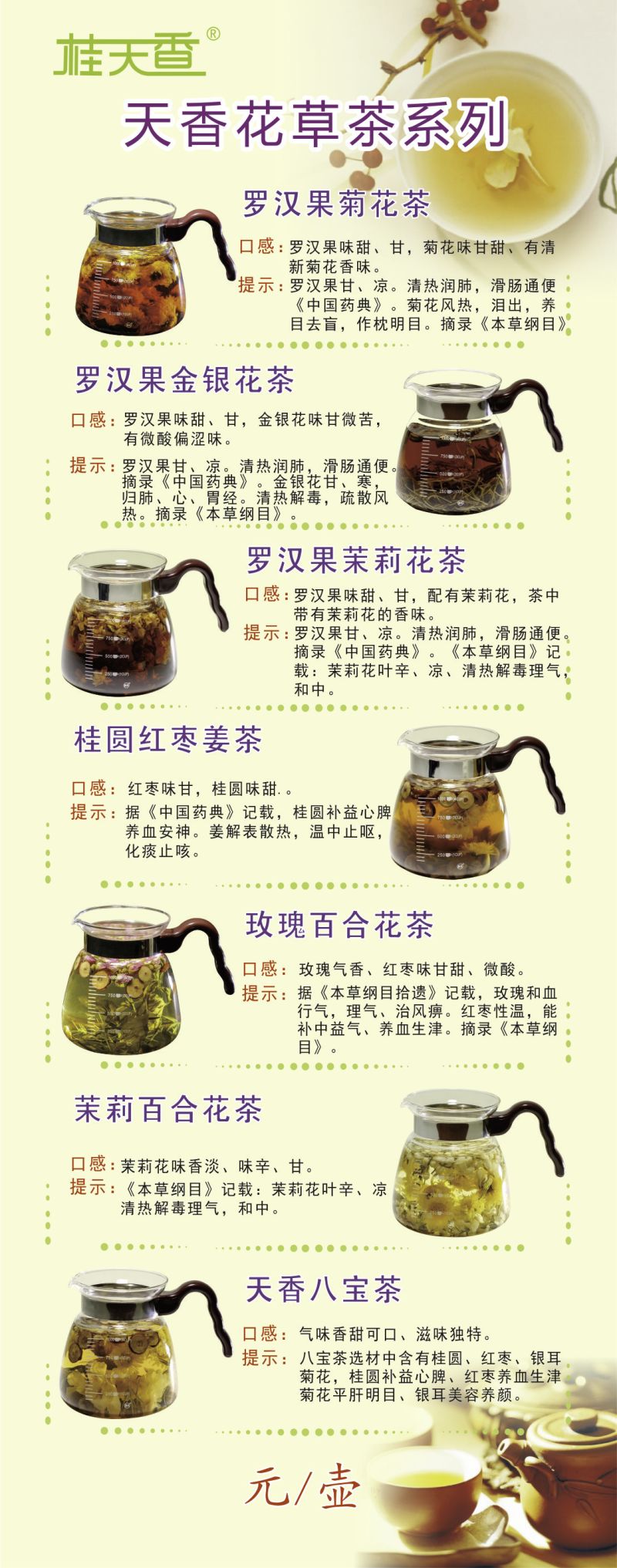 花茶养生茶组合花茶餐饮娱乐专用花茶