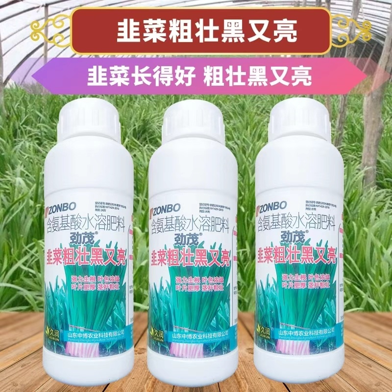 韭菜粗壮黑又亮韭菜叶面肥叶片浓绿肥厚预防黄叶干尖