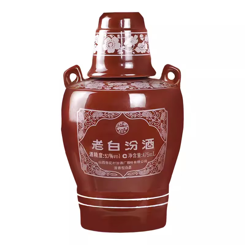山西汾酒老白汾1053度475ML*6瓶整箱装纯粮食白酒。