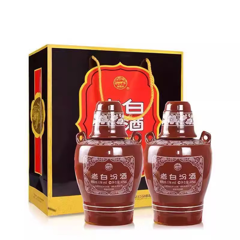 山西汾酒老白汾1053度475ML*6瓶整箱装纯粮食白酒。