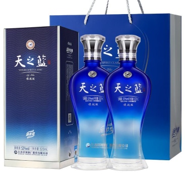 洋河天之蓝绵柔浓香白酒52度洋河天之蓝高度52度白酒洋河白酒