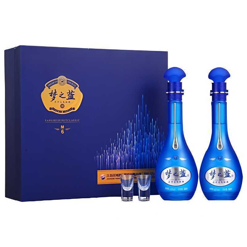 洋河蓝色经典梦之蓝M6礼盒白酒52度洋河梦之蓝m6高度白酒