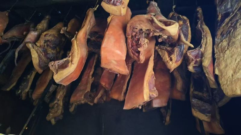 恩施粮食猪腊肉柚子皮柏树枝烟熏