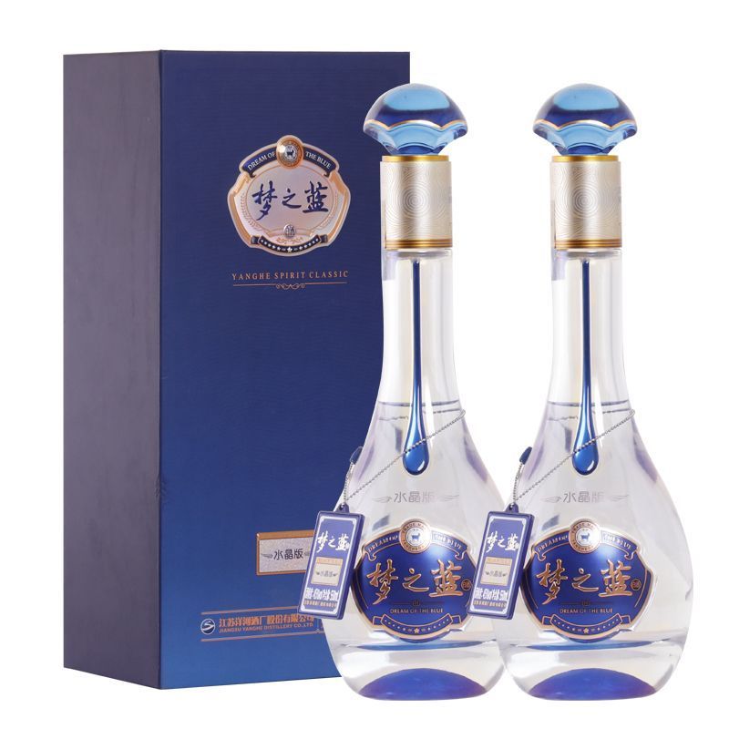 洋河蓝色经典梦之蓝M3水晶版52度550ml*4瓶绵