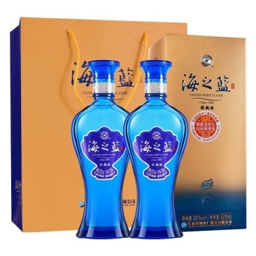洋河海之蓝52度绵柔浓香型白酒送礼自饮白酒480mL*6