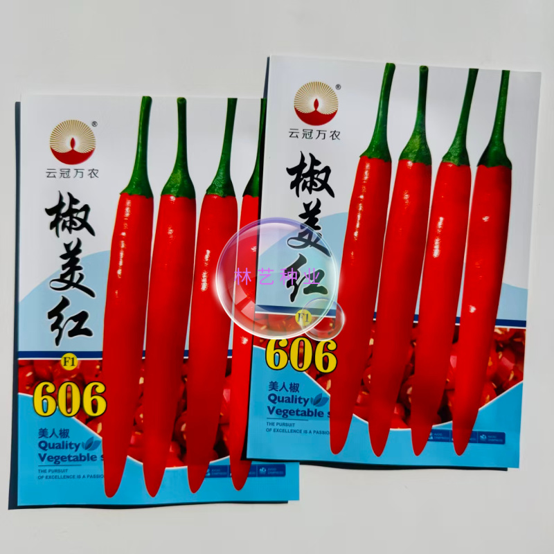 椒美红606辣椒种子中熟大果型美人椒种籽辣味香浓辣椒籽蔬