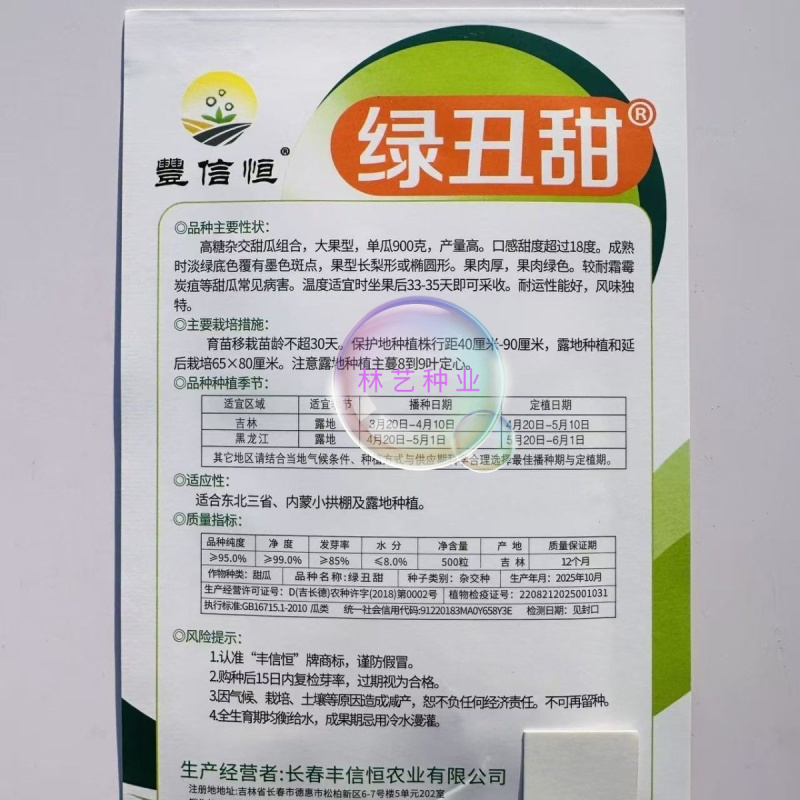 丰信恒绿丑甜甜瓜种子口感超甜绿肉甜瓜种籽大果高糖产量高