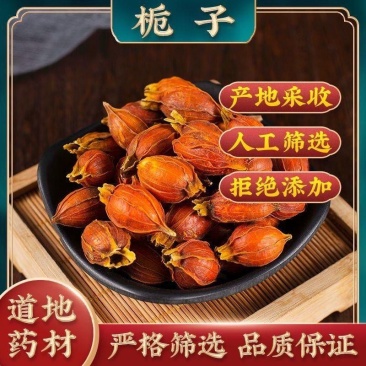 新货栀子茶栀子果中药材山栀子粉黄栀子泡茶食用卤肉上色枝子