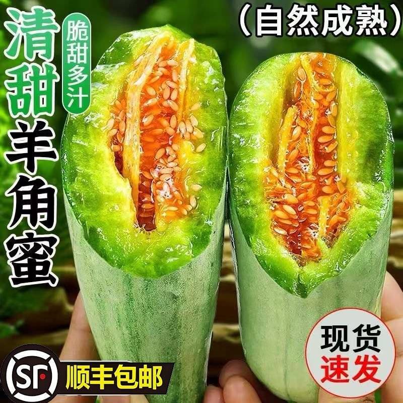 精品电商羊角蜜甜瓜一件代发5斤坏果包赔对接电商团购落地配