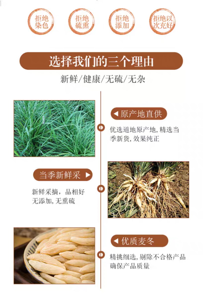 【家庭常备】特级大颗粒山麦冬搭配芪党参枸杞玉竹沙参煲汤无