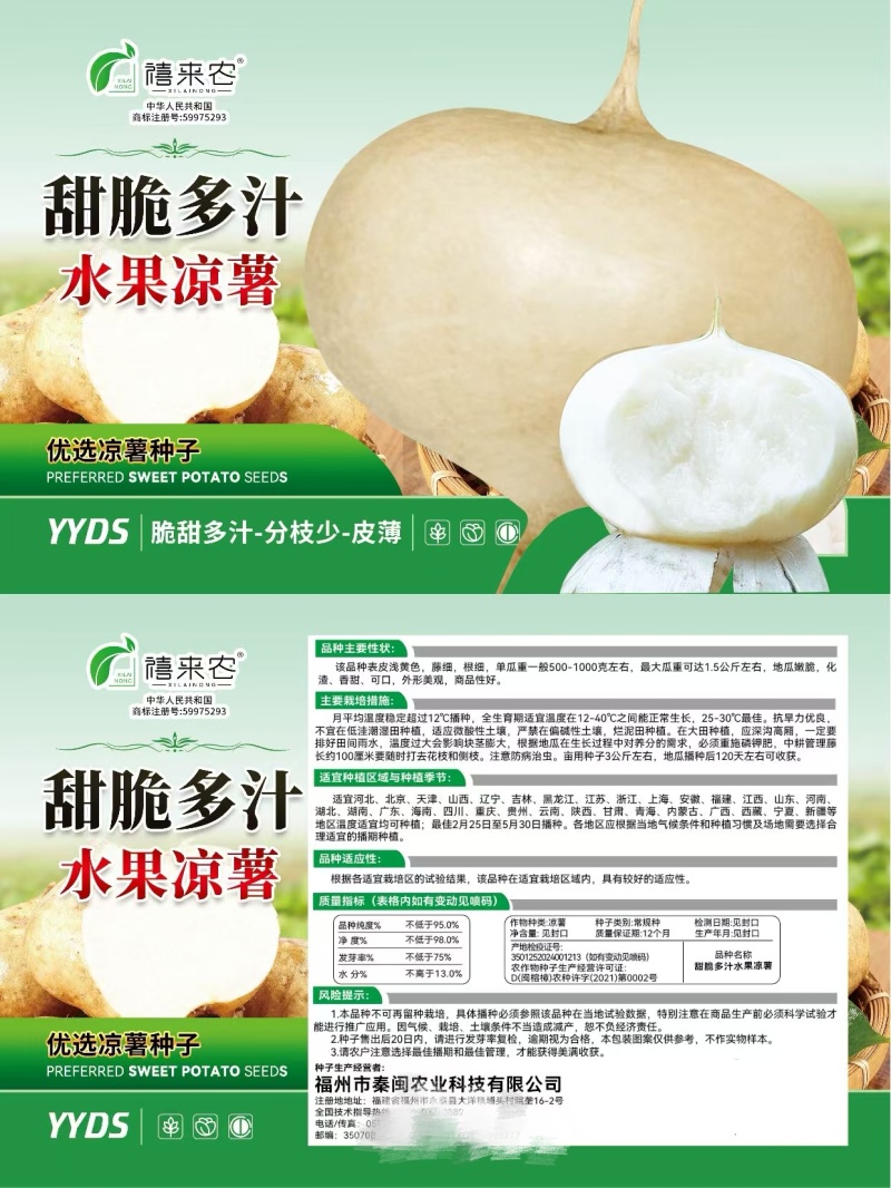 地瓜种子水果凉薯地瓜种子牧马山地瓜生吃脆甜南北方均可种植
