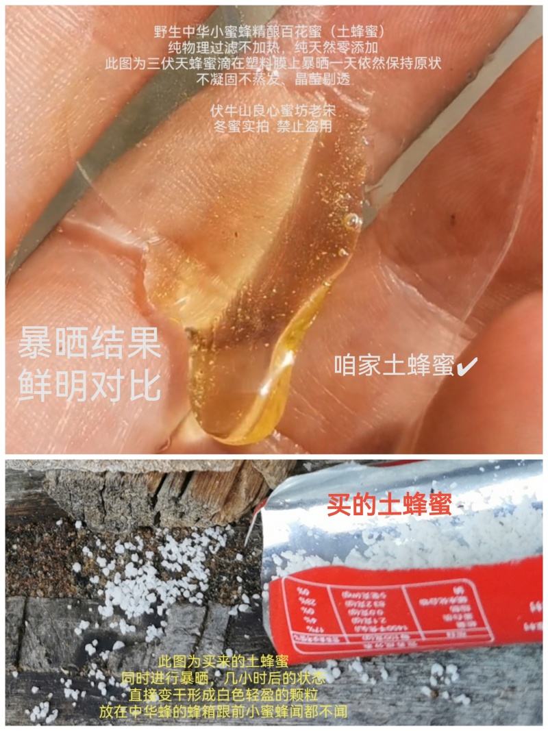 伏牛山深山野蜂蜜土蜂蜜百花蜜成冬蜜纯蜜物理过滤良心品质