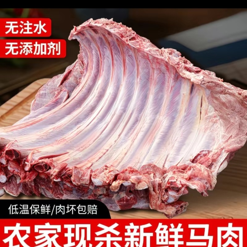 【鲜马肉】新鲜现杀马腿肉精品生鲜带皮马肉火锅烧烤食材包邮