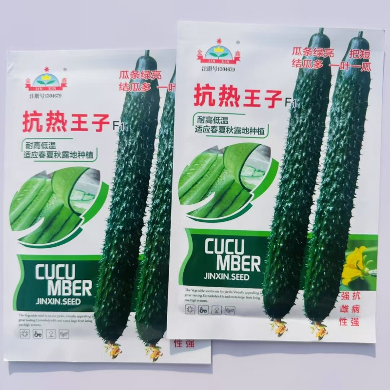 抗热王子黄瓜种子强雌油亮黄瓜种子绿肉春夏秋耐热高产刺黄瓜