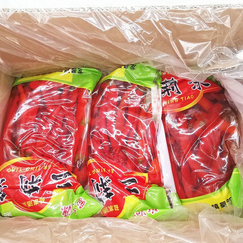 四川特产二荆条泡椒整箱6袋包邮蜀新源泡海椒泡二荆条直供
