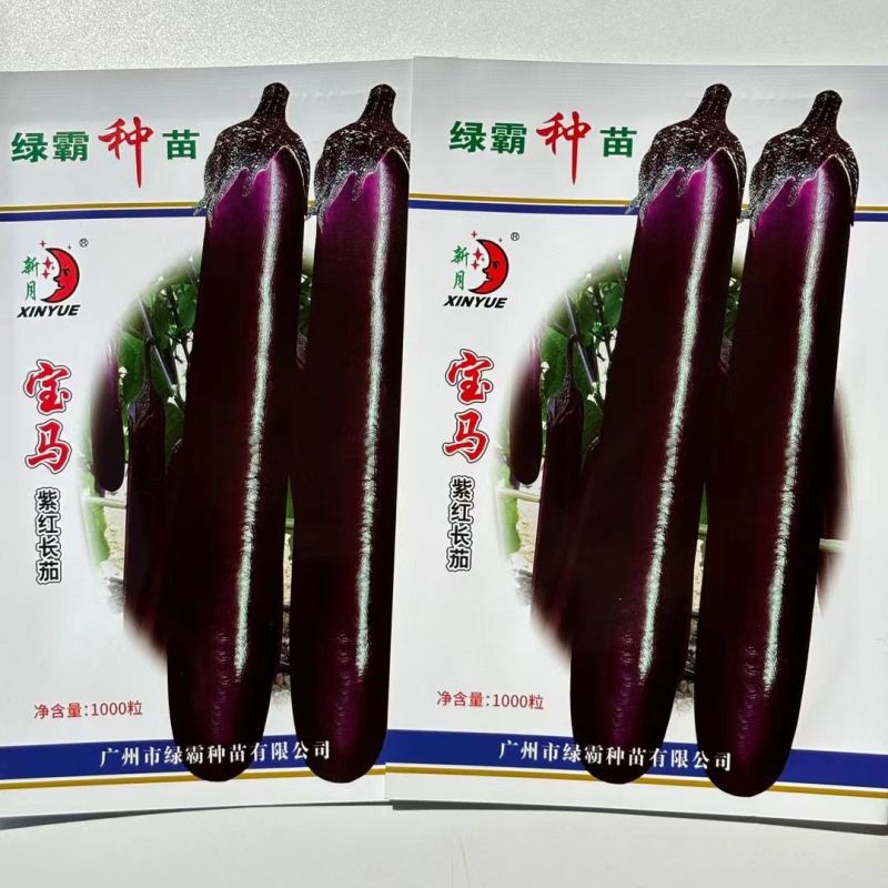 绿霸宝马紫红长茄种子紫红色长条茄不变色春秋冬季茄子种子中