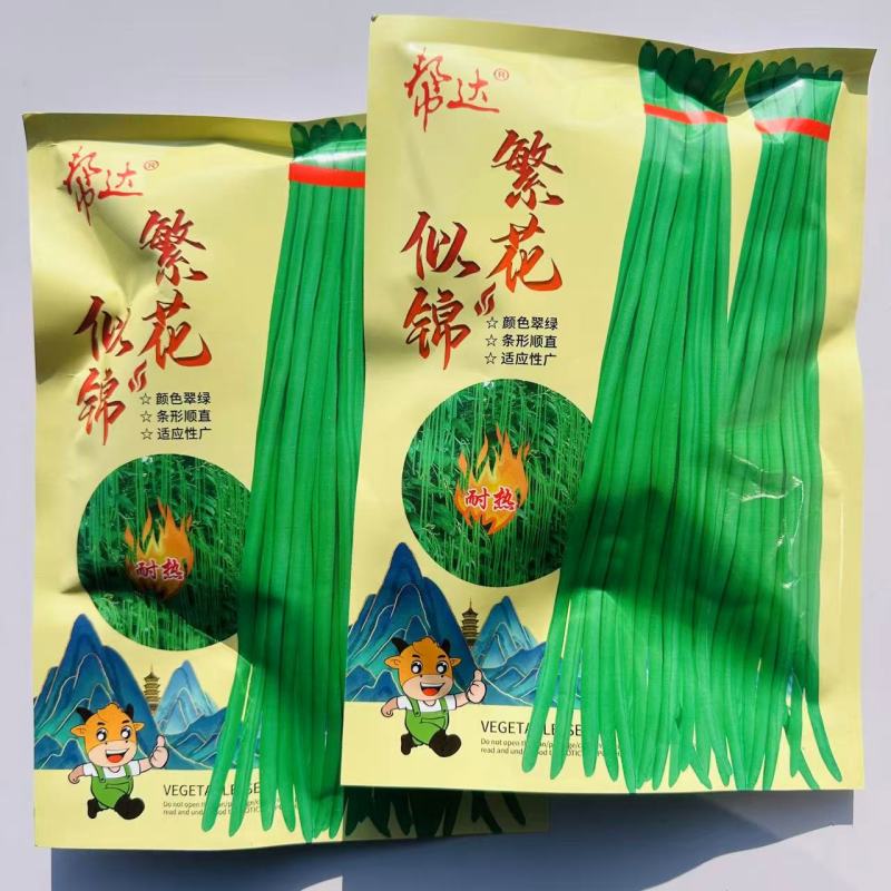 帮达繁花似锦豆角种子白籽白花豆角种籽翠绿色豇豆种子耐热性