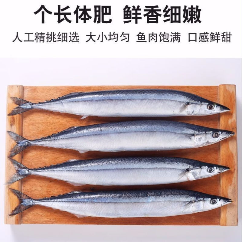 秋刀鱼鲜新鲜冷冻深海海鲜烧烤食材日式秋刀鱼鲜活水