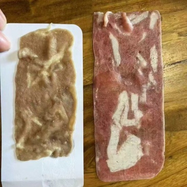 鸭肉板火锅肉卷