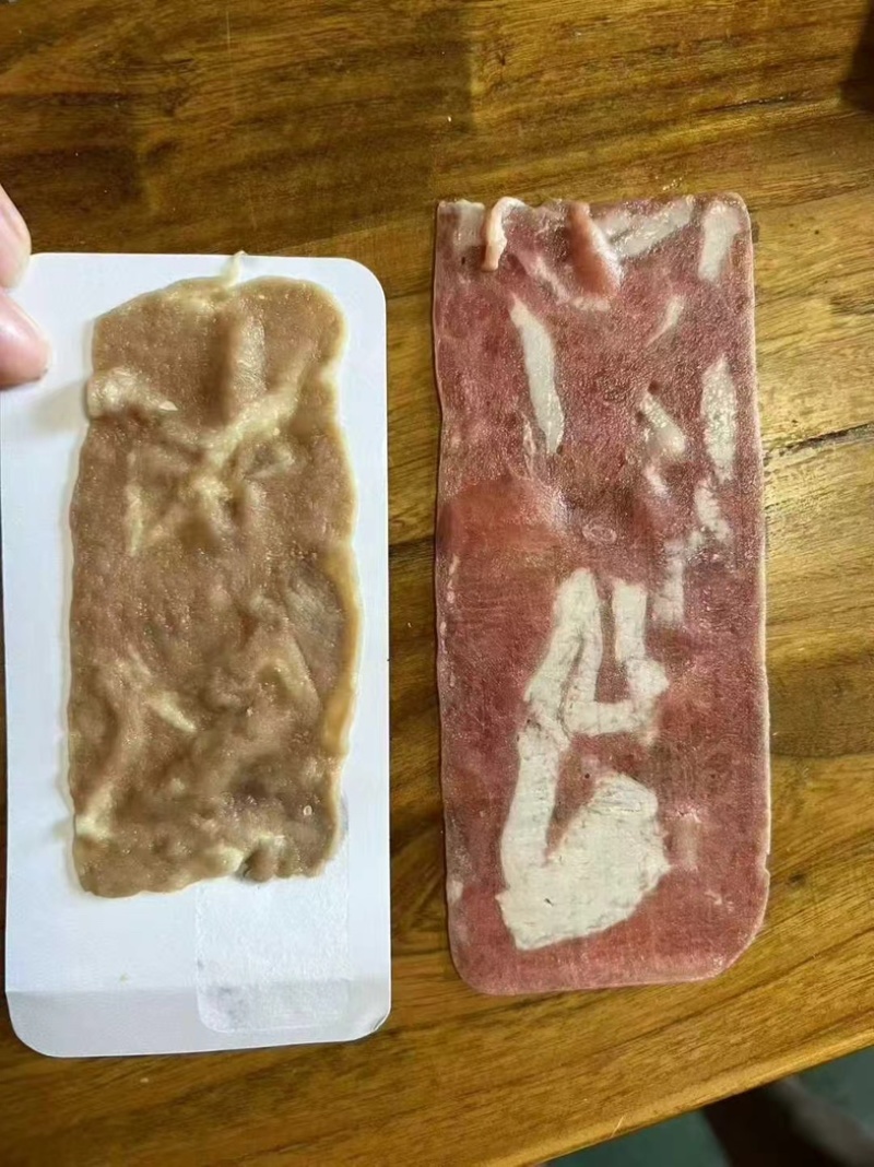 鸭肉板火锅肉卷