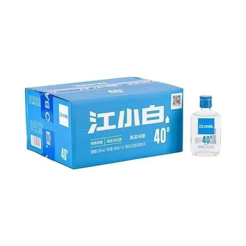 江小白酒小瓶白酒40度100m*24瓶纯味清香型江小白白酒。