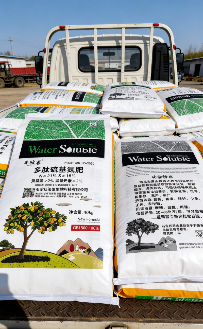 多肽硫基氮肥，促根系壮秸秆高产稳产，果树蔬菜药材小麦玉米