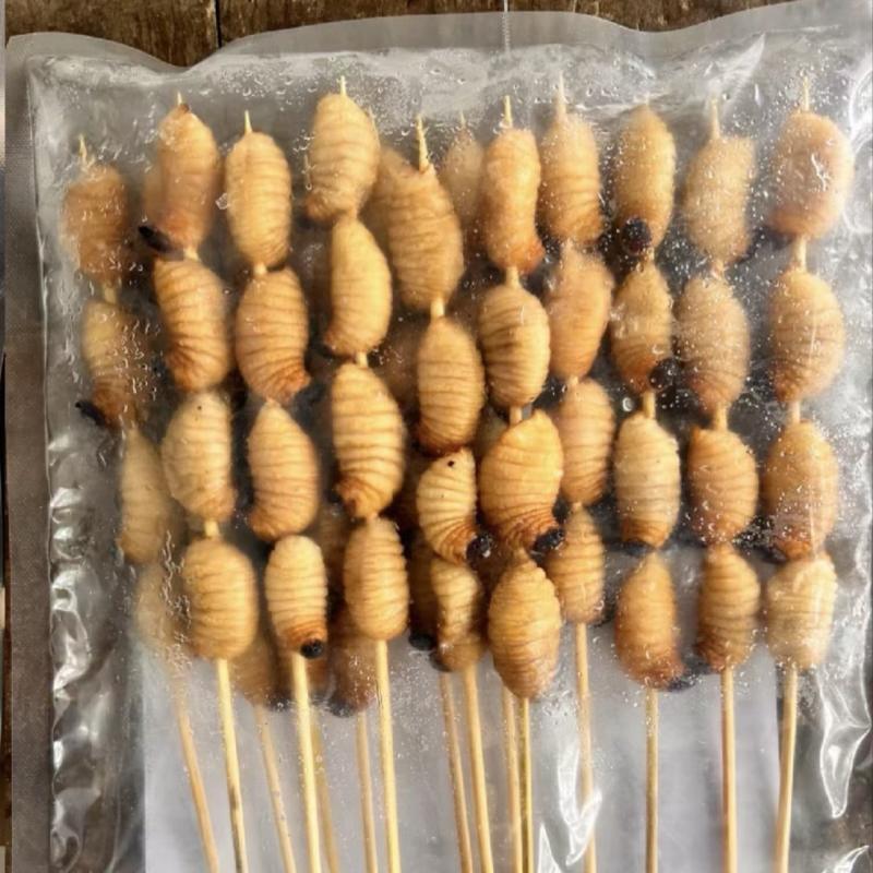 精品竹笋虫烧烤串产地一手货源全国发货量大价优欢迎随时联系