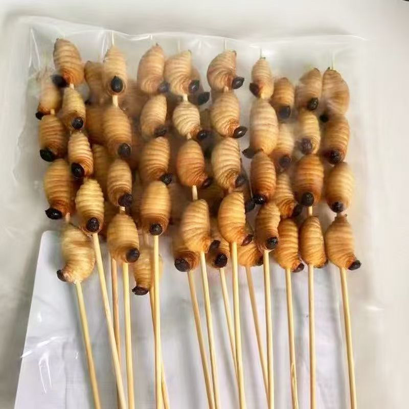 精品竹笋虫烧烤串产地一手货源全国发货量大价优欢迎随时联系