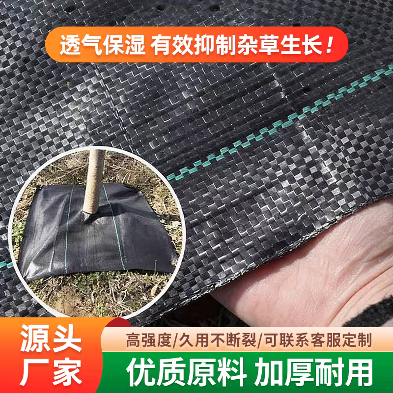 除草布防草片单张打孔切片果园加厚黑色塑料抗老化农用防