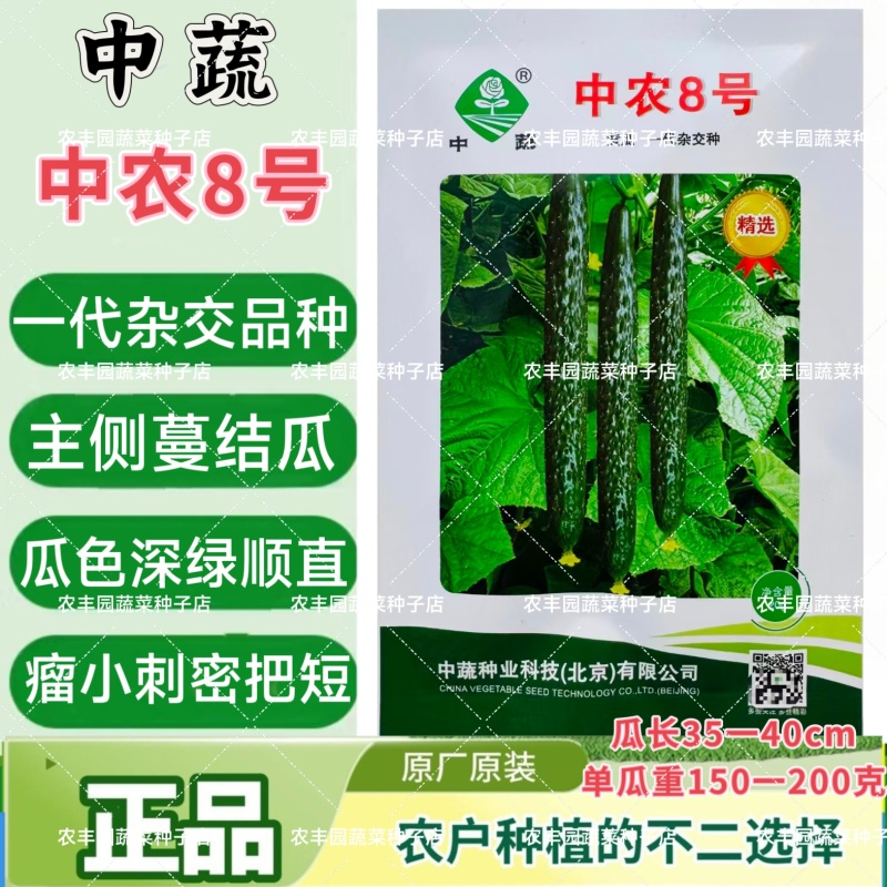 精选中农8号黄瓜种子春露地青瓜种子抗霜霉白粉枯萎病农科