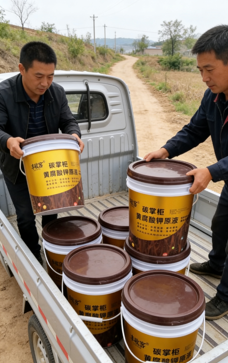 碳掌柜黄腐酸钾原液，氨基酸水溶肥膨果着色、生根壮苗